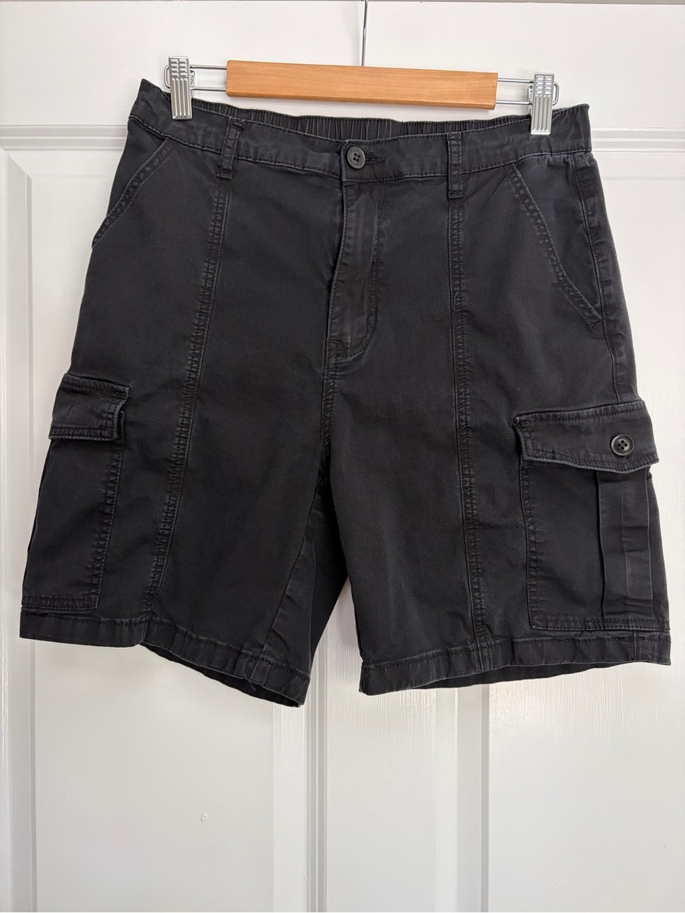 Black Cargo Shorts 6 Pocket